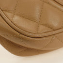CHANEL Chain Shoulder Bag Caviar Skin Beige Gold CC Auth ka4405V-17