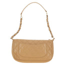 CHANEL Chain Shoulder Bag Caviar Skin Beige Gold CC Auth ka4405V-3
