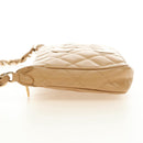 CHANEL Chain Shoulder Bag Caviar Skin Beige Gold CC Auth ka4405V-4