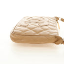 CHANEL Chain Shoulder Bag Caviar Skin Beige Gold CC Auth ka4405V-5