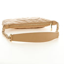 CHANEL Chain Shoulder Bag Caviar Skin Beige Gold CC Auth ka4405V-7