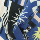 CHANEL La Pauza Hand Bag Canvas Leather 2way Blue Silver CC Auth ka4406SM-14