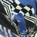 CHANEL La Pauza Hand Bag Canvas Leather 2way Blue Silver CC Auth ka4406SM-15