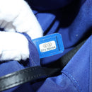 CHANEL La Pauza Hand Bag Canvas Leather 2way Blue Silver CC Auth ka4406SM-25