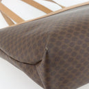CELINE Macadam Canvas Tote Bag PVC Leather Brown Gold Auth ka4407-13