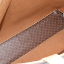 CELINE Macadam Canvas Tote Bag PVC Leather Brown Gold Auth ka4407-15