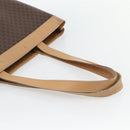 CELINE Macadam Canvas Tote Bag PVC Leather Brown Gold Auth ka4407-7