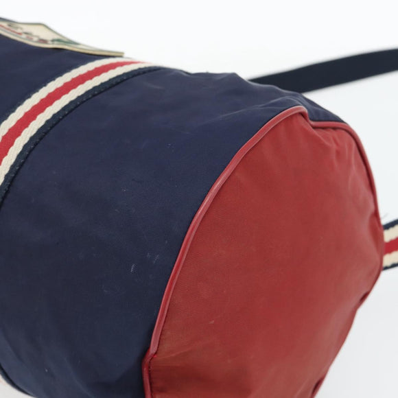 GUCCI Hand Bag Nylon 2way Navy Red 189657 Auth ka4408