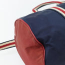 GUCCI Hand Bag Nylon 2way Navy Red 189657 Auth ka4408-19