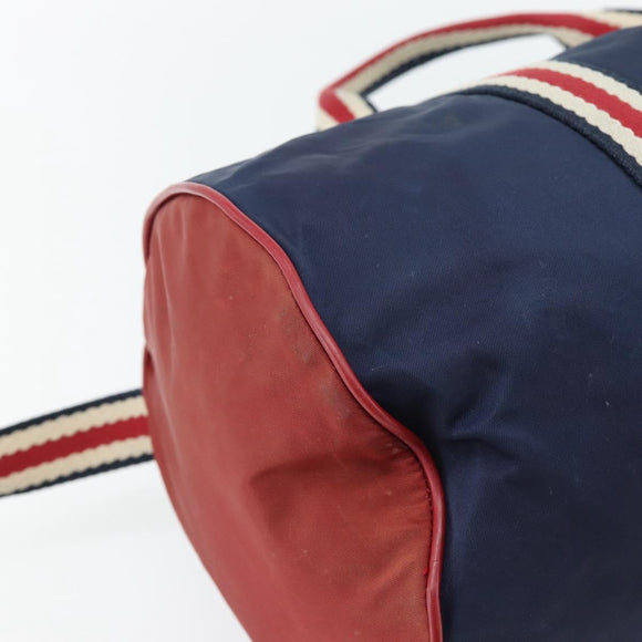 GUCCI Hand Bag Nylon 2way Navy Red 189657 Auth ka4408