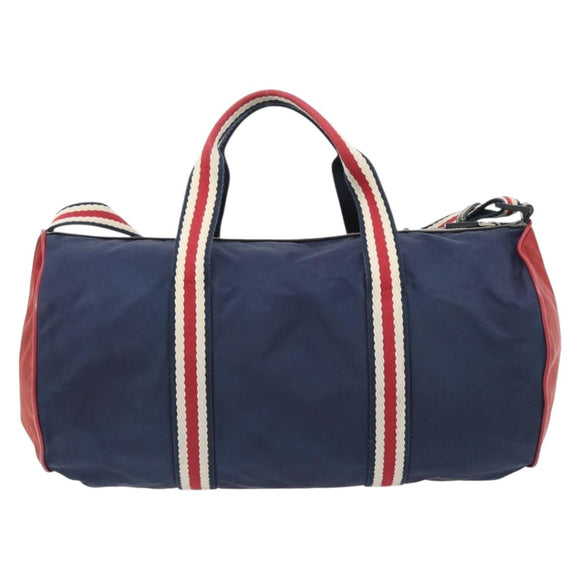 GUCCI Hand Bag Nylon 2way Navy Red 189657 Auth ka4408