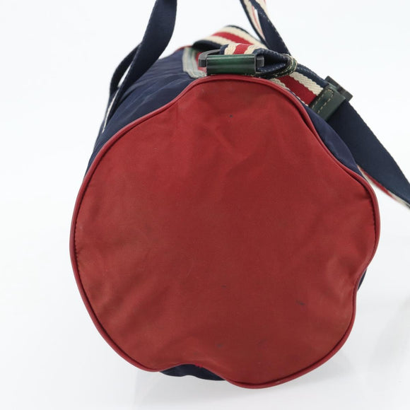 GUCCI Hand Bag Nylon 2way Navy Red 189657 Auth ka4408
