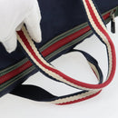 GUCCI Hand Bag Nylon 2way Navy Red 189657 Auth ka4408-7