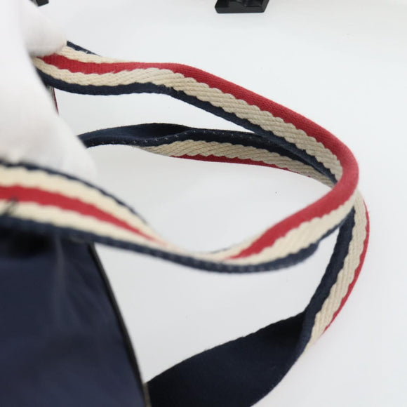 GUCCI Hand Bag Nylon 2way Navy Red 189657 Auth ka4408