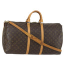 LOUIS VUITTON Monogram Keepall Bandouliere 55 Boston Bag M41414 LV Auth ka441-1