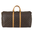 LOUIS VUITTON Monogram Keepall Bandouliere 55 Boston Bag M41414 LV Auth ka441-13