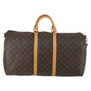 LOUIS VUITTON Monogram Keepall Bandouliere 55 Boston Bag M41414 LV Auth ka441-2