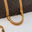 LOUIS VUITTON Monogram Keepall Bandouliere 55 Boston Bag M41414 LV Auth ka441-8
