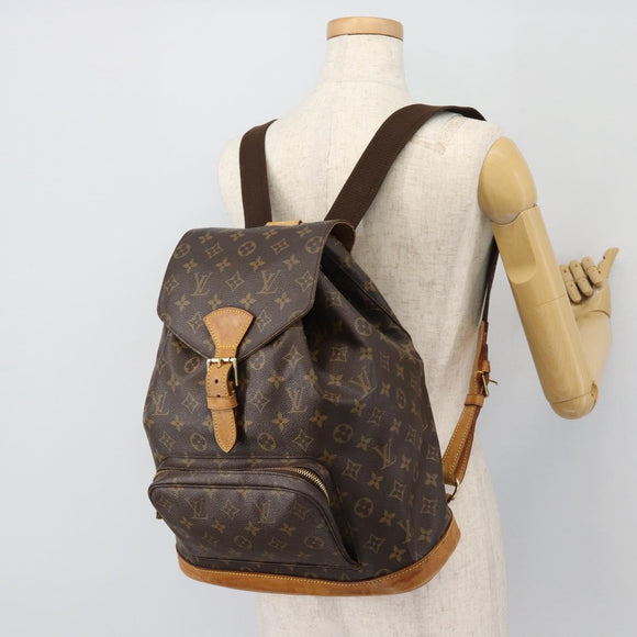 LOUIS VUITTON Monogram Montsouris GM Backpack M51135 LV Auth ka4411