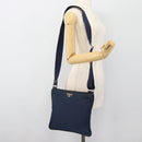 PRADA Shoulder Bag Nylon Navy Silver Auth ka4414A-25