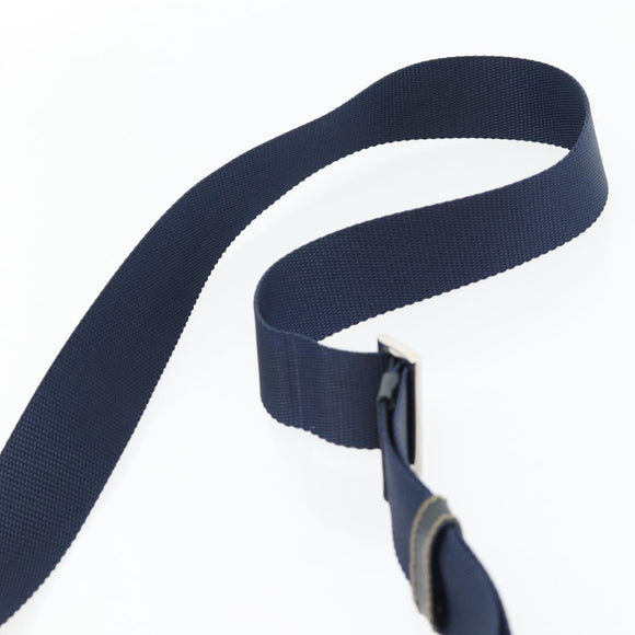 PRADA Shoulder Bag Nylon Navy Silver Auth ka4414A