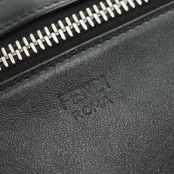 FENDI Bugs Monster Schoudertas Leer Zwart Zilver Auth ka4417M