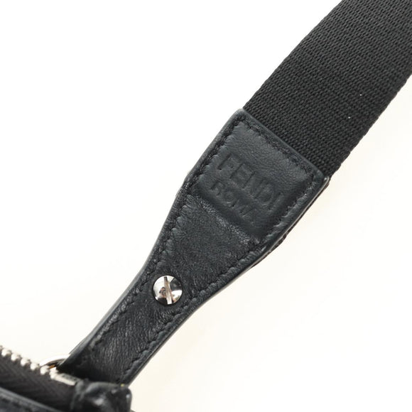 FENDI Bugs Monster Schoudertas Leer Zwart Zilver Auth ka4417M