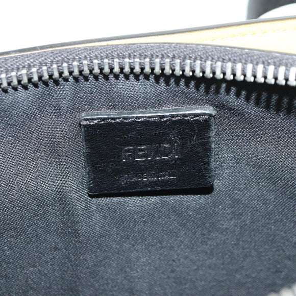 FENDI Bugs Monster Schoudertas Leer Zwart Zilver Auth ka4417M