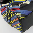 Gianni Versace Hand Bag Leather 2way Multicolor Silver Auth ka4419-13
