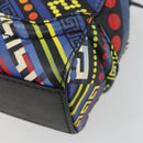Gianni Versace Hand Bag Leather 2way Multicolor Silver Auth ka4419-14