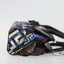Gianni Versace Hand Bag Leather 2way Multicolor Silver Auth ka4419-4