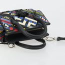 Gianni Versace Hand Bag Leather 2way Multicolor Silver Auth ka4419-7