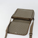 GUCCI Diamante Shoulder Bag Canvas Leather Brown Silver 295679 Auth ka4421-10