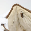 GUCCI Diamante Shoulder Bag Canvas Leather Brown Silver 295679 Auth ka4421-20