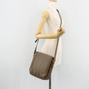 GUCCI Diamante Shoulder Bag Canvas Leather Brown Silver 295679 Auth ka4421-23