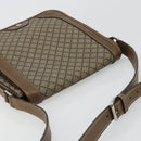 GUCCI Diamante Shoulder Bag Canvas Leather Brown Silver 295679 Auth ka4421-6
