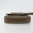 GUCCI Diamante Shoulder Bag Canvas Leather Brown Silver 295679 Auth ka4421-5
