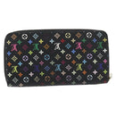 LOUIS VUITTON Monogram Multicolore Zippy Geldbörse Schwarz M60243 LV Auth ka4424-2
