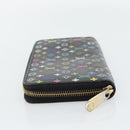 LOUIS VUITTON Monogram Multicolore Zippy Geldbörse Schwarz M60243 LV Auth ka4424-3