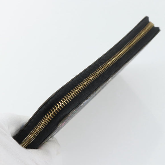 LOUIS VUITTON Monogram Multicolore Zippy Geldbörse Schwarz M60243 LV Auth ka4424