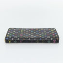 LOUIS VUITTON Monogram Multicolore Zippy Geldbörse Schwarz M60243 LV Auth ka4424-6