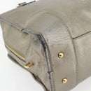 LOEWE Amazona 36 Hand Bag Suede Bronze Gold Auth ka4425-9