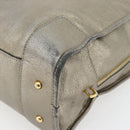 LOEWE Amazona 36 Hand Bag Suede Bronze Gold Auth ka4425-15