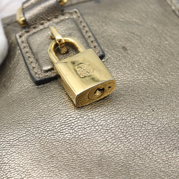 LOEWE Amazona 36 Hand Bag Suede Bronze Gold Auth ka4425