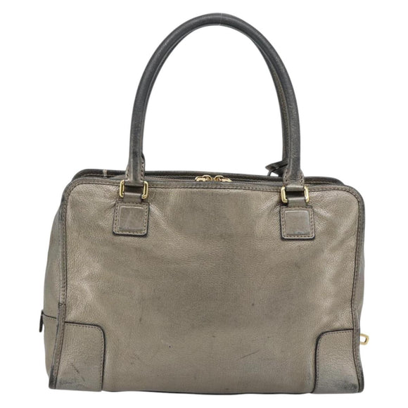LOEWE Amazona 36 Hand Bag Suede Bronze Gold Auth ka4425