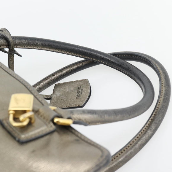LOEWE Amazona 36 Hand Bag Suede Bronze Gold Auth ka4425
