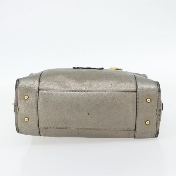 LOEWE Amazona 36 Hand Bag Suede Bronze Gold Auth ka4425
