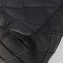 CHANEL Bicolore Schoudertas Leer Zwart Zilveren CC Auth ka4426-15