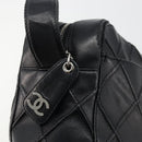 CHANEL Bicolore Schoudertas Leer Zwart Zilveren CC Auth ka4426-8