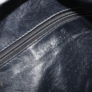 CHANEL Bicolore Schoudertas Leer Zwart Zilveren CC Auth ka4426-19